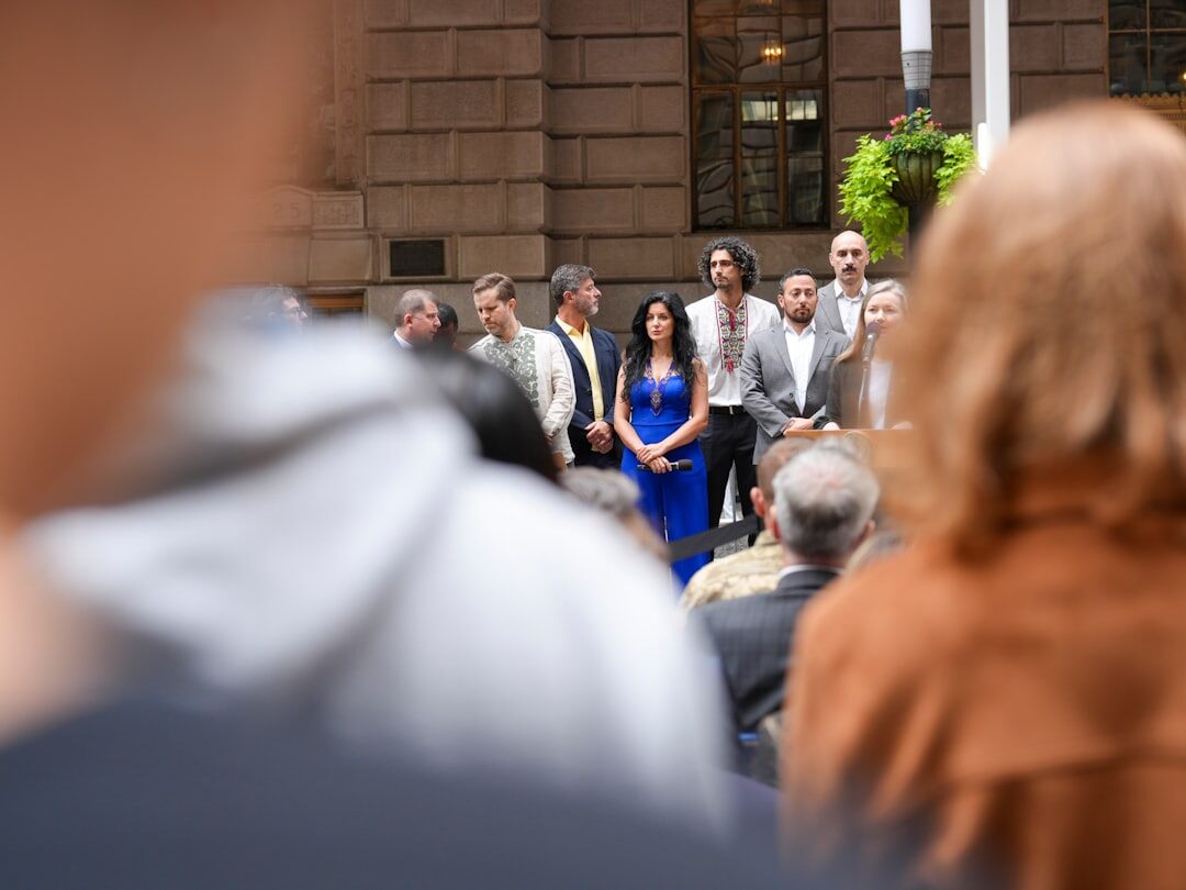 mayor speaking at podium
