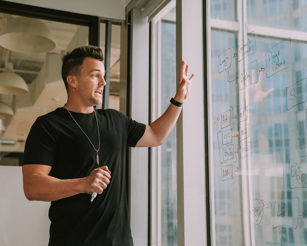 entrepreneur presenting idea
