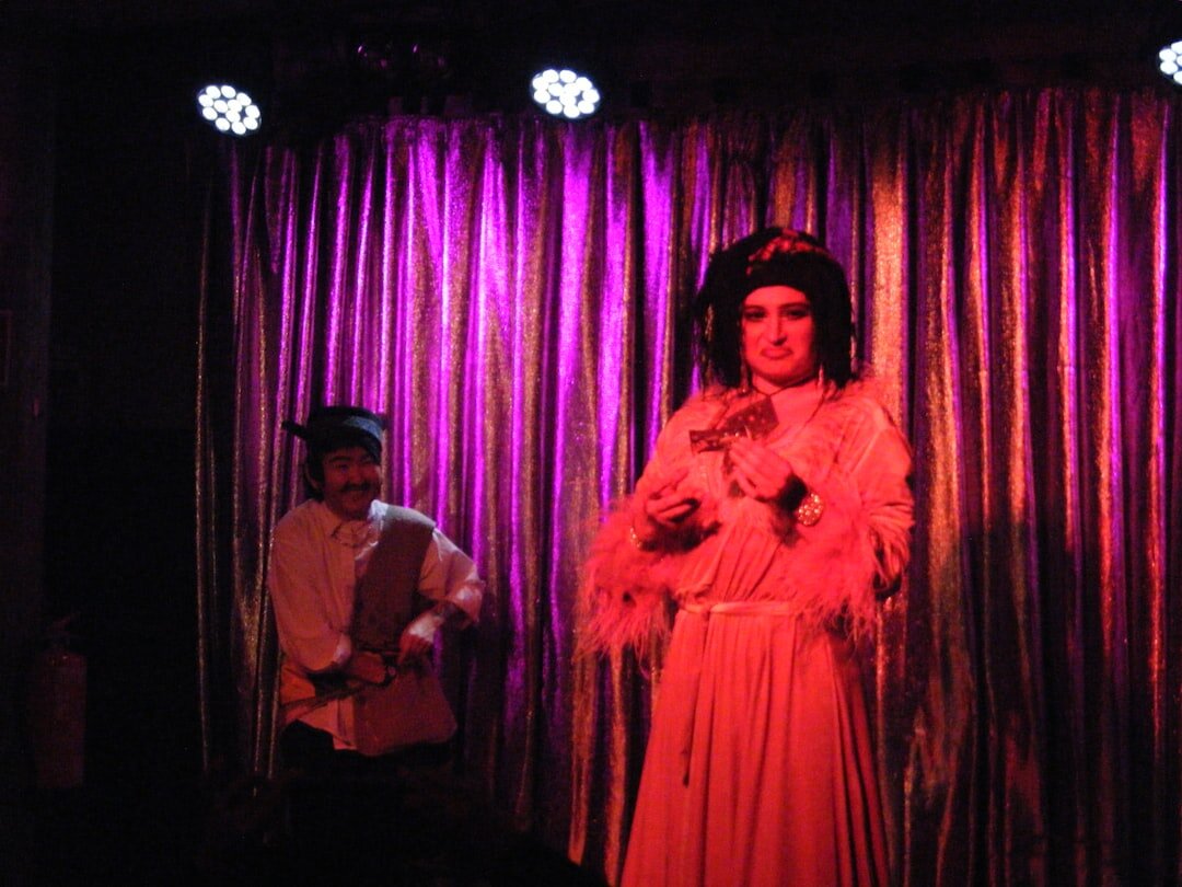 actress on stage performing
