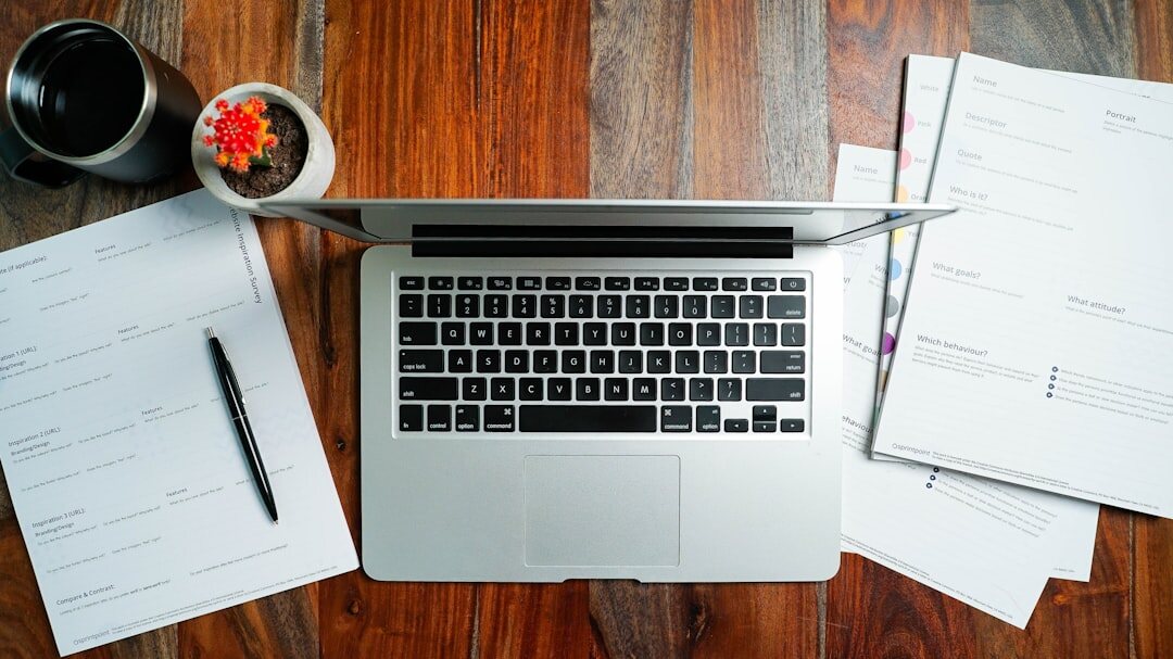 documents and files on desk